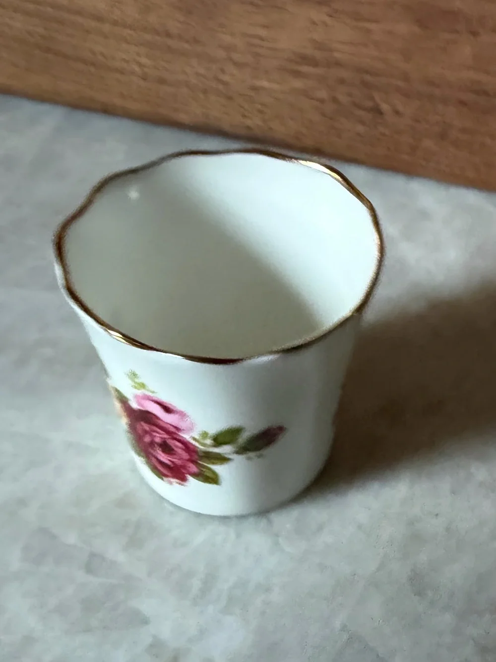 Vintage porcelains rose toothpick holder England